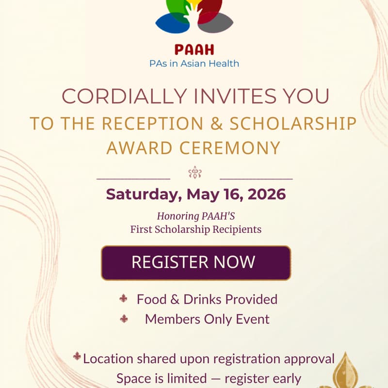 Cover Image for PAAH Reception & Scholarship Award Ceremony