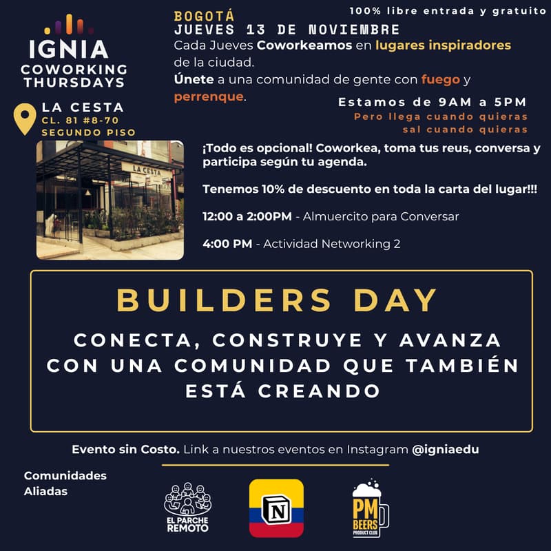 Cover Image for Ignia Coworking Thursdays - 13 de Noviembre