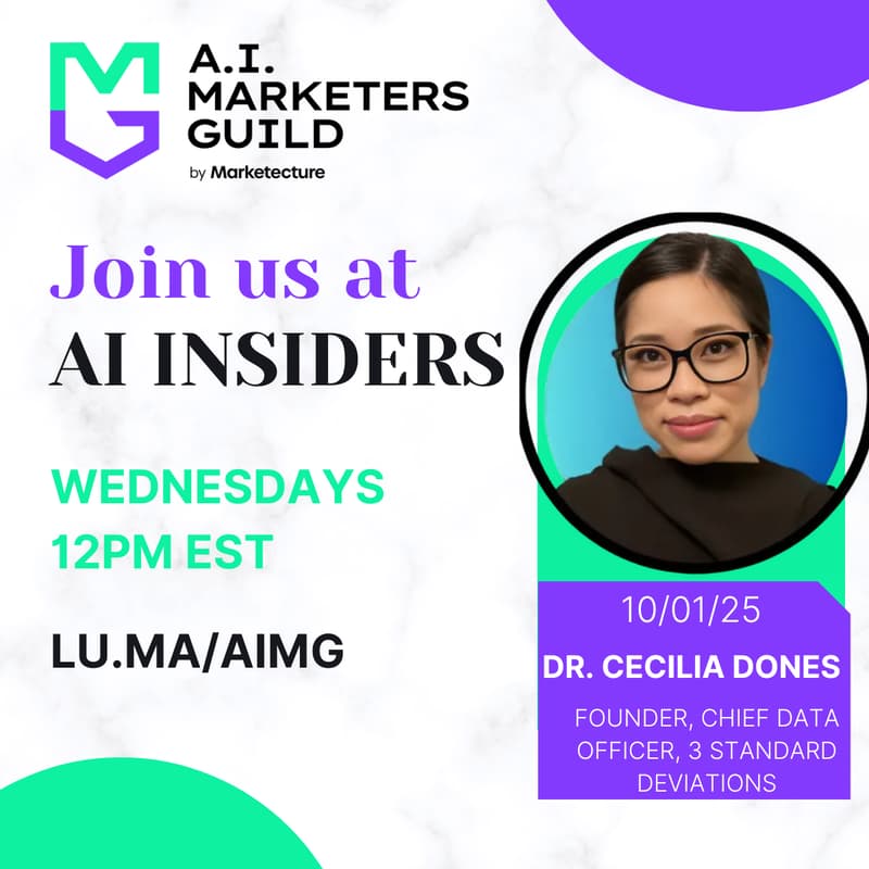 Cover Image for AI Insiders with Dr. Cecilia Dones on What's Real in AI Marketing?