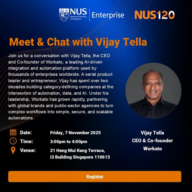Cover Image for Meet & Chat with Vijay Tella