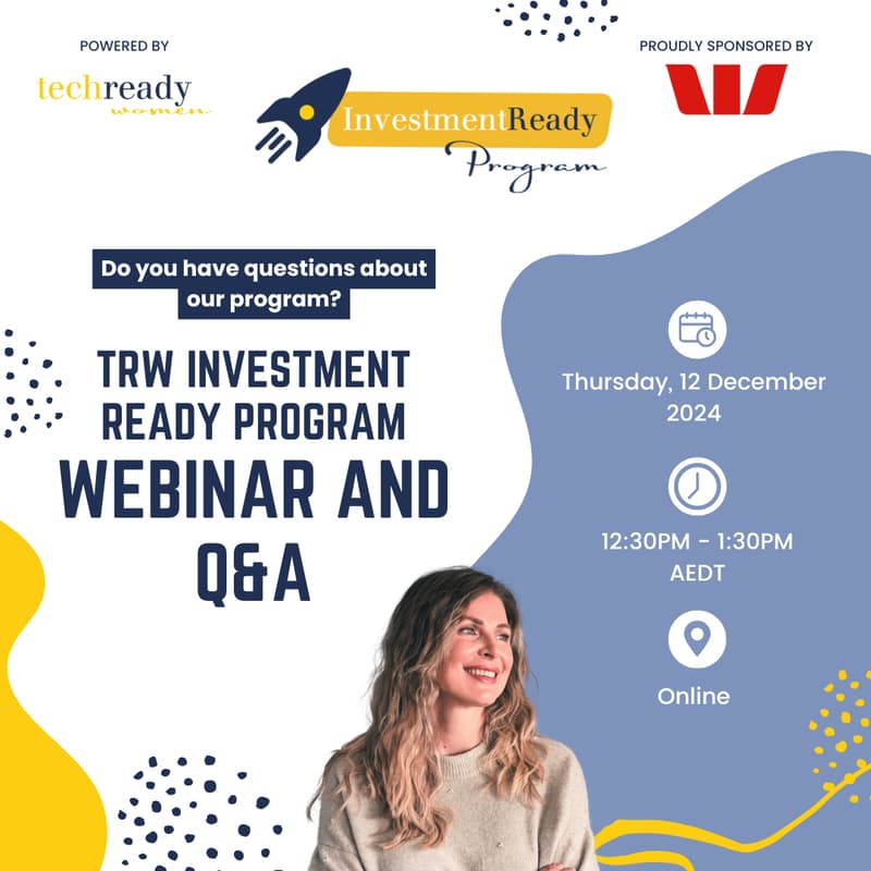 Cover Image for 2025 February TRW Investment Ready Program Webinar and Q&A