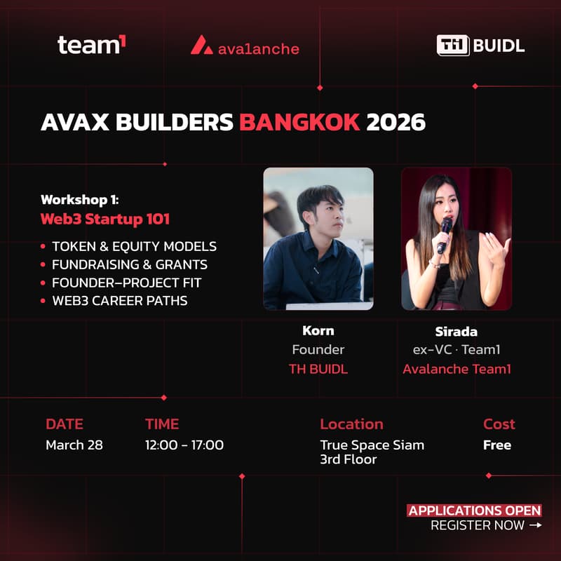 Cover Image for Web3 Startup 101 Workshop by Team1 x TH BUIDL