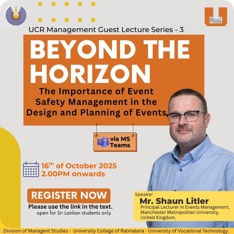 Cover Image for The Importance of Event Safety Management in the design and planning of Events - Beyond the Horizon: UCR Management Guest Lecture Series 3