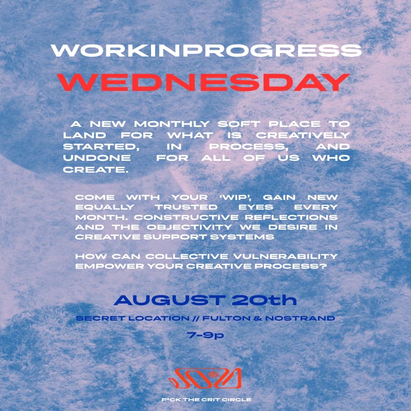 Cover Image for WORKINPROGRESS WEDNESDAY
