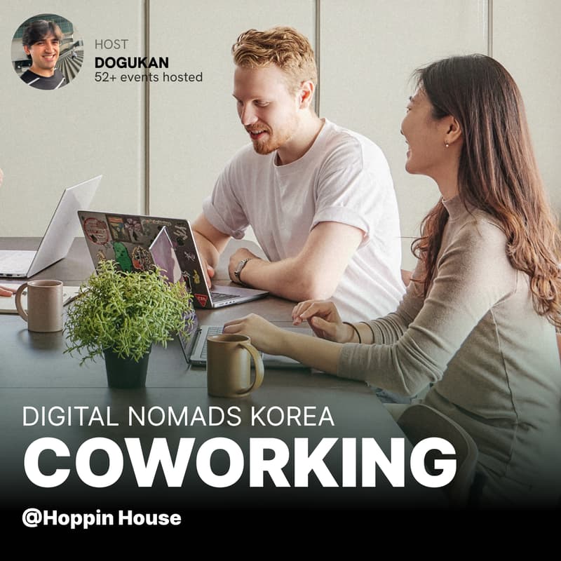 Coworking & Dinner at Hoppin House 디지털노마드 코워킹 & 디너 💻🍚의 커버 이미지