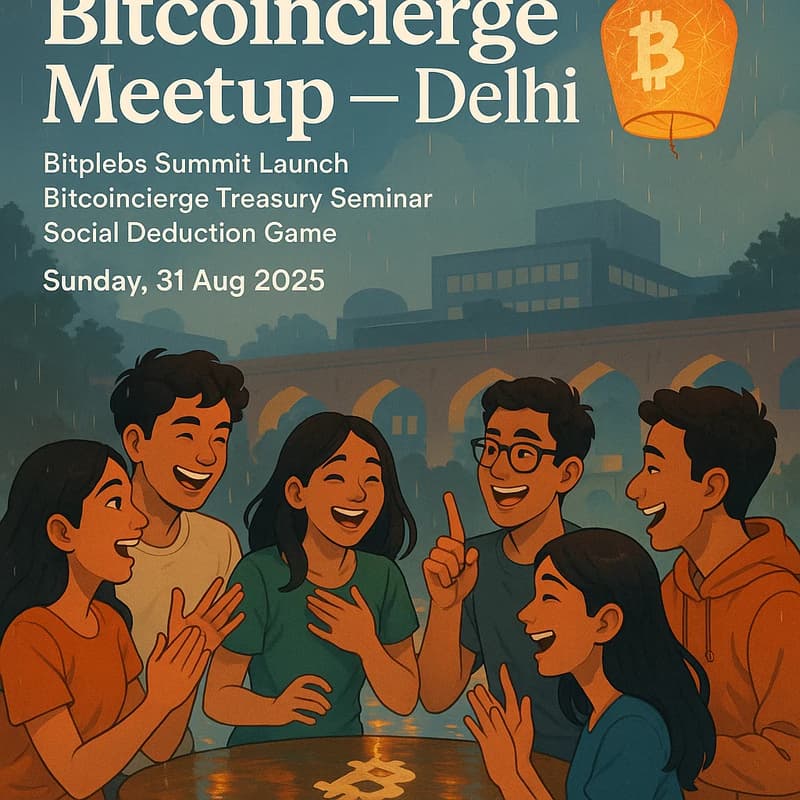 Cover Image for Bitcoincierge Meetup — 31st August —  Delhi