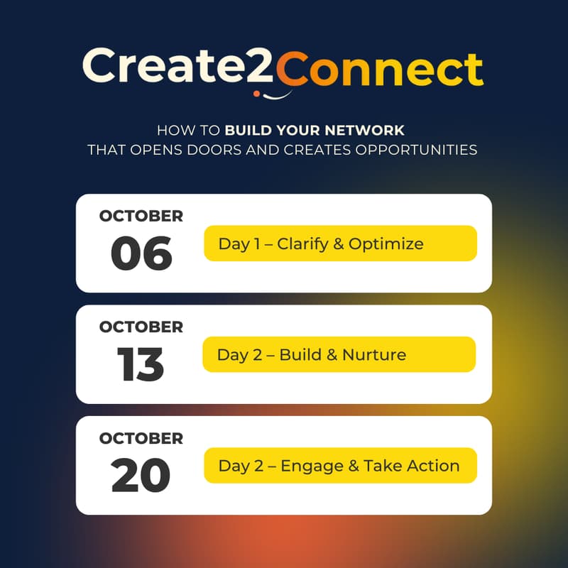 Cover Image for Create2Connect: Build a Network That Works For You