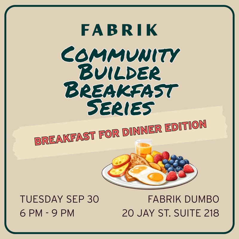 Cover Image for Community Builder Breakfast Series: Breakfast For Dinner Edition– Flipping the Script on Community Building