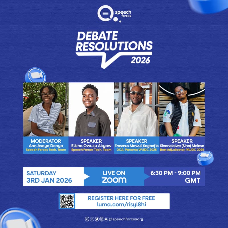 Cover Image for Debate Resolutions 2026 by Speech Forces