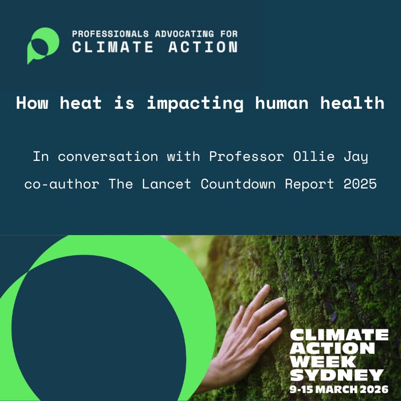 Cover Image for How heat is impacting human health: Professionals Advocating for Climate Action in conversation with Professor Ollie Jay
