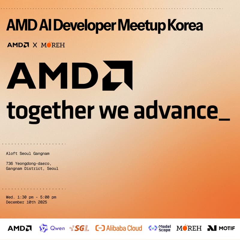 Cover Image for AMD AI Developer Meetup Korea with Moreh