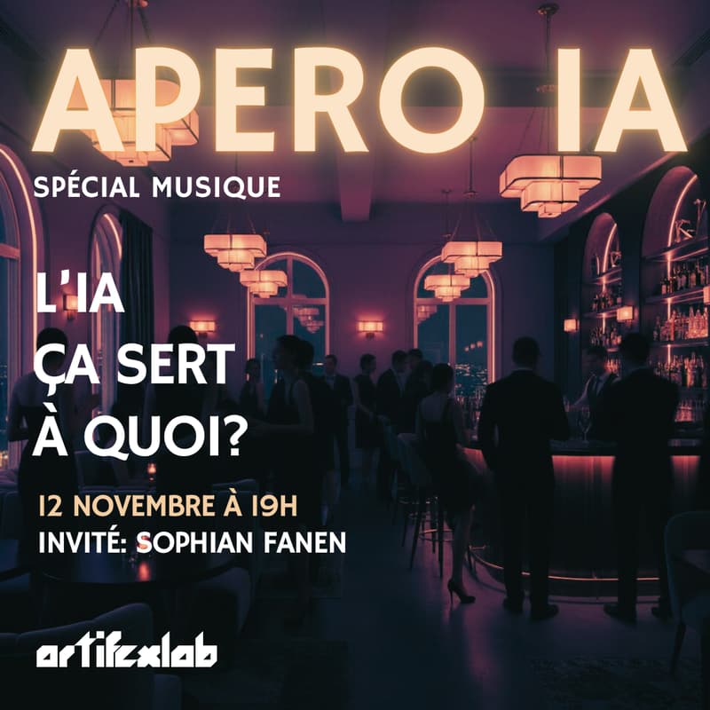 Cover Image for APERO IA Spécial Musique - L'IA ça sert à quoi? chez Artifexlab