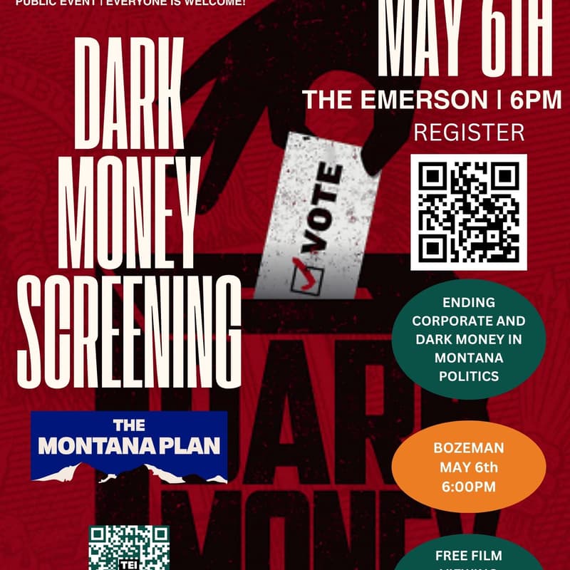 Cover Image for Dark Money Screening Bozeman - May 6th