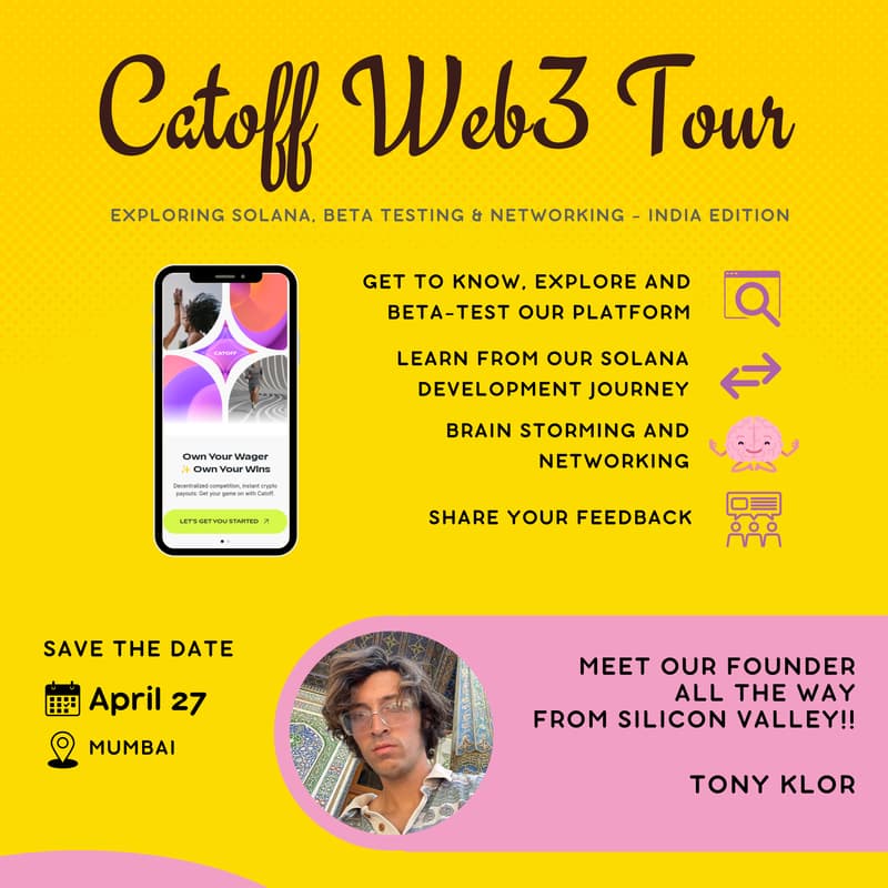 Cover Image for Catoff Web3 Tour: Exploring Solana, Crypto Gaming & Networking -  Mumbai Edition