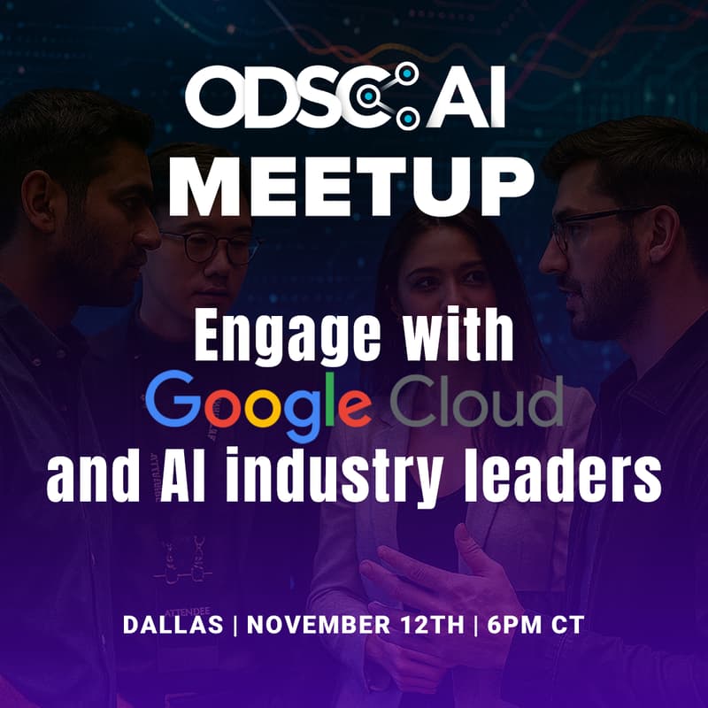 Cover Image for ODSC AI & Google Cloud Meetup in Dallas, TX