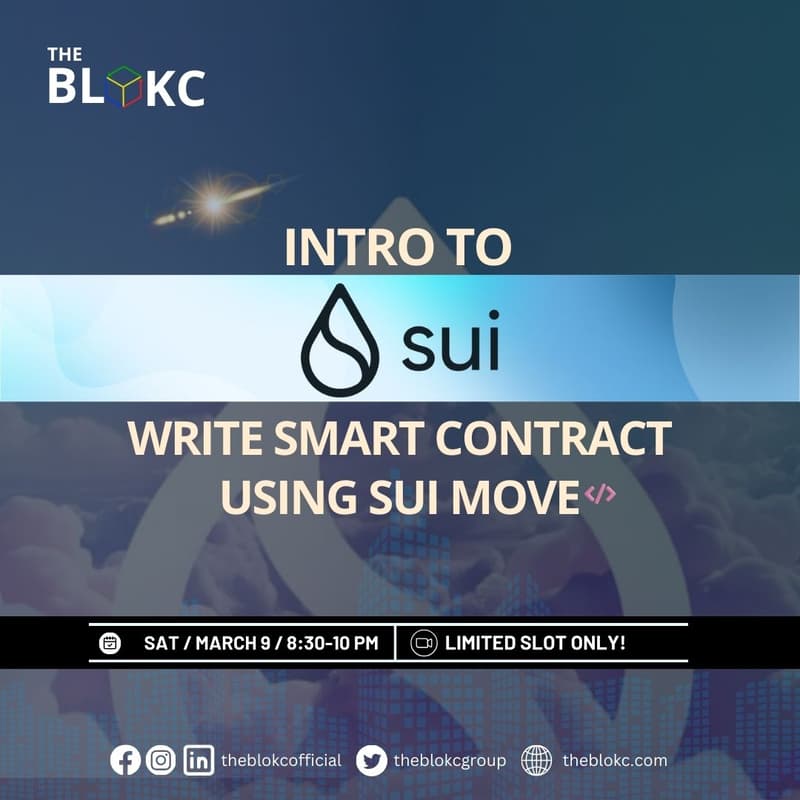 Sui for Devs (Intro and Writing Smart Contract Using Sui Move) · Luma