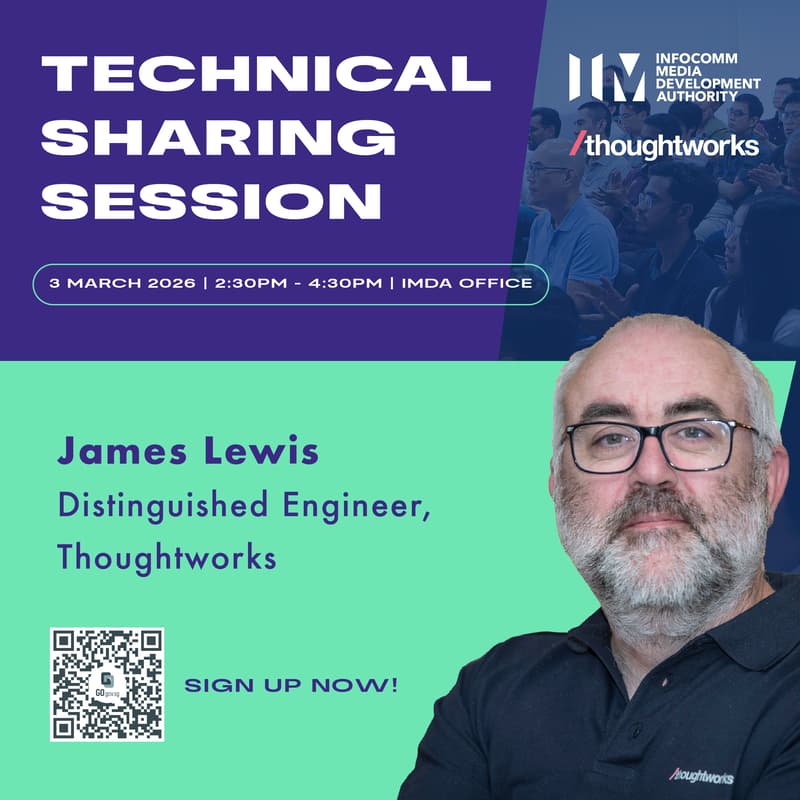 Cover Image for IMDA Technical Sharing Session with Thoughtworks