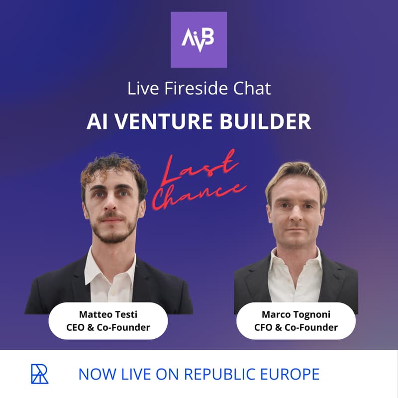 Cover Image for AI Venture Builder - Live Fireside Chat - Last Chance