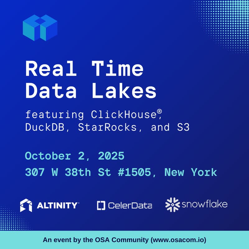 Cover Image for Real Time Data Lakes ft ClickHouse®, DuckDB, StarRocks, and S3