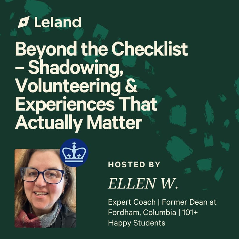 Cover Image for Beyond the Checklist – Shadowing, Volunteering & Experiences That Actually Matter