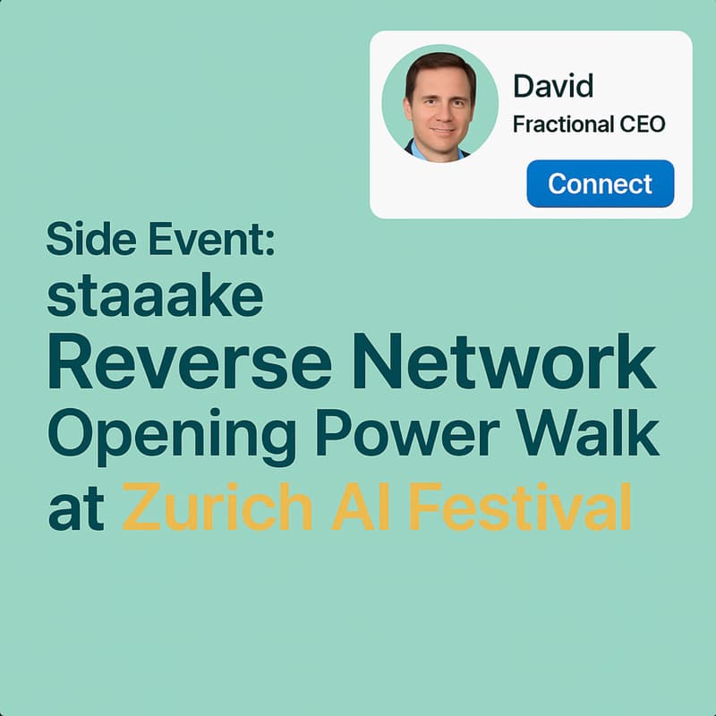 Cover Image for Side Event: staaake Reverse Network Opening Power Walk at Zurich AI Festival