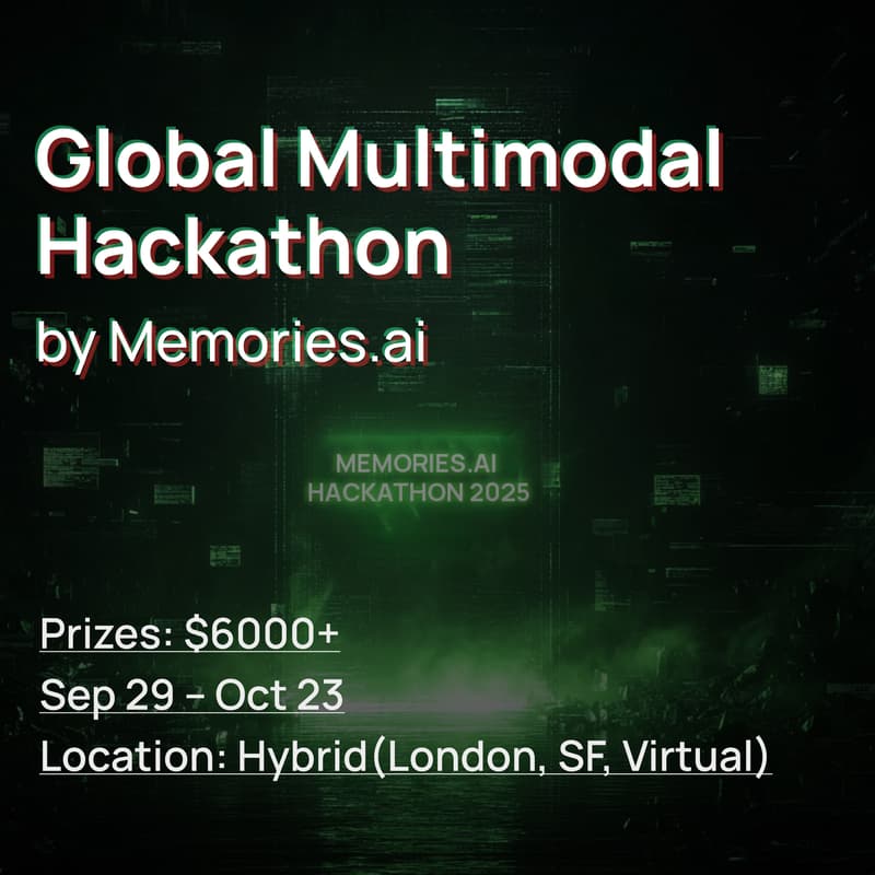 Cover Image for World's First Multi-Modal AI Global Hackathon by Memories.ai