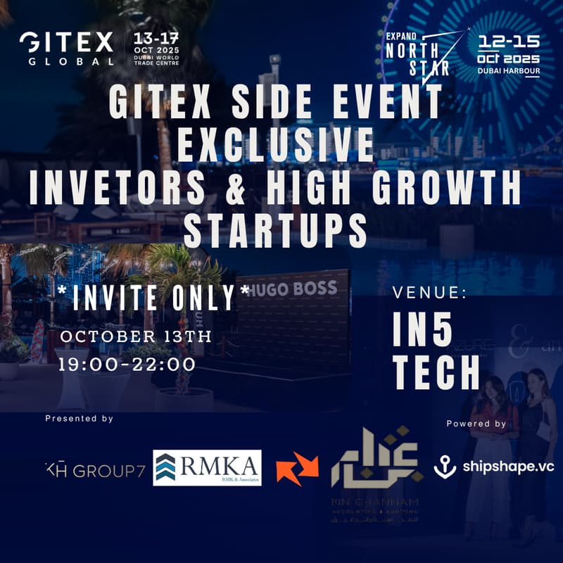 Cover Image for Gitex Dubai Side Event: Exclusive Investors & High Growth Startups Networking Event @ In5