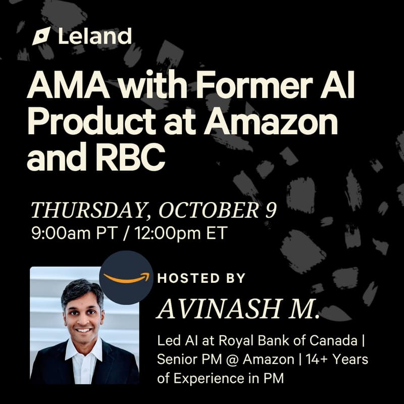 Cover Image for AMA with Former AI Product at Amazon and RBC