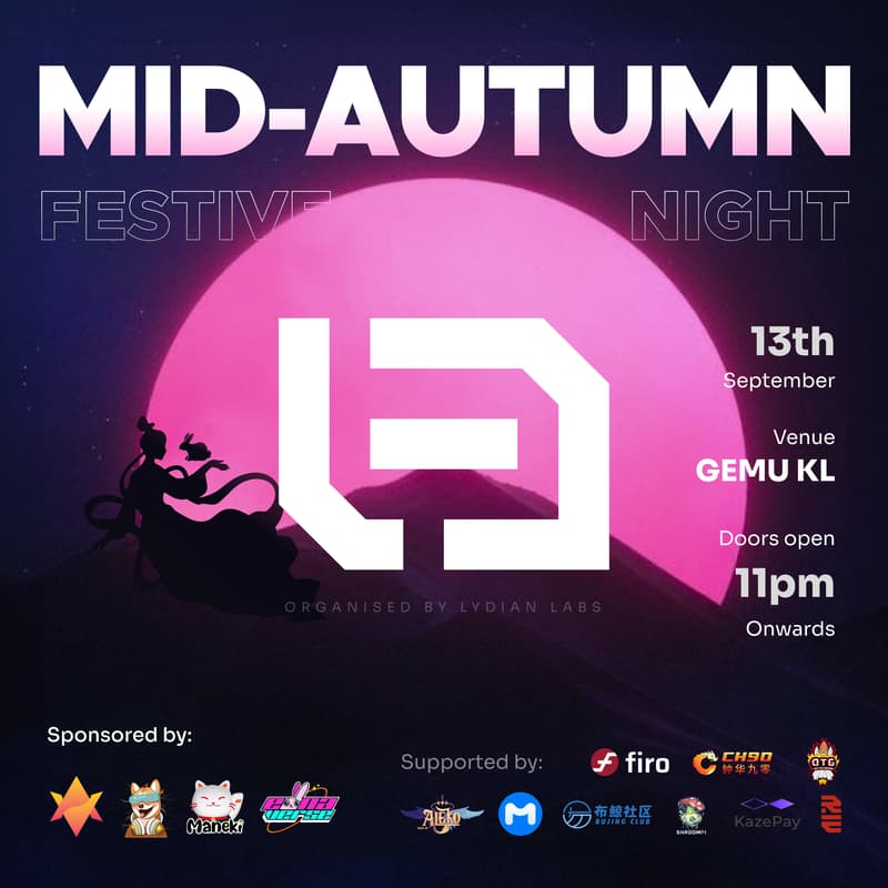Cover Image for Lydian Labs Presents: Mid-Autumn Festive Night (Pre-Token2049 Party)