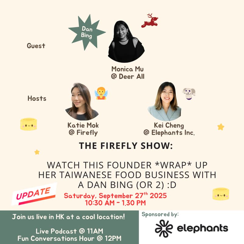 Cover Image for The Firefly Show: Watch this founder *wrap* up her Taiwanese food business with a Dan Bing (or 2) :D