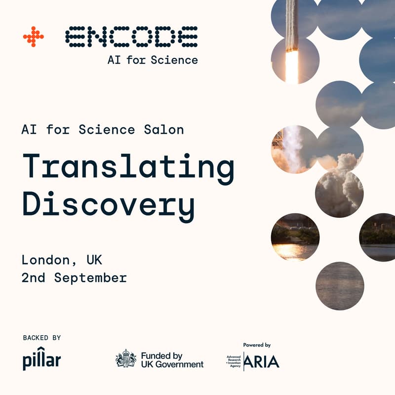 Cover Image for "Translating Discovery", an AI for Science Salon