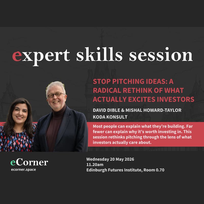 Cover Image for Stop Pitching Ideas: A Radical Rethink of What Actually Excites Investors | David Dible & Mishal Howard-Taylor - Koda Konsult | eCorner