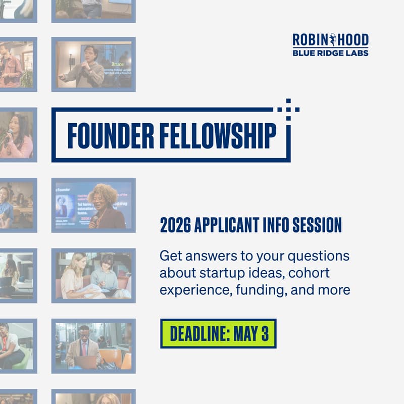 Cover Image for Info Session: 2026 Blue Ridge Labs Founder Fellowship