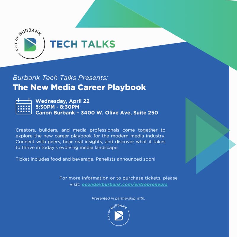 Cover Image for Burbank Tech Talks Presents: The New Media Career Playbook