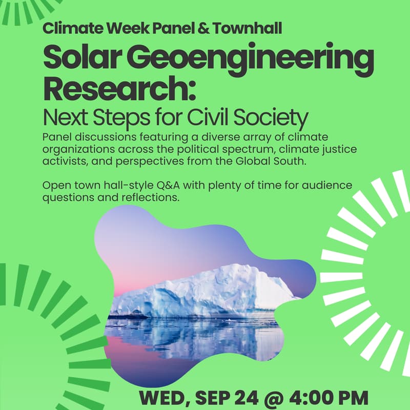Cover Image for Solar Geoengineering Research: Next Steps for Civil Society