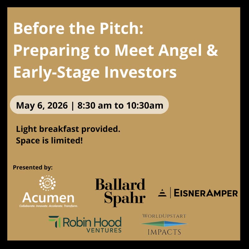 Cover Image for Before the Pitch: Preparing to Meet Angel & Early-Stage Investors