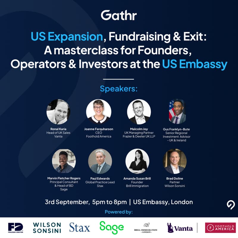 Cover Image for US Expansion, Fundraising & Exit: A masterclass for Founders, Operators and Investors