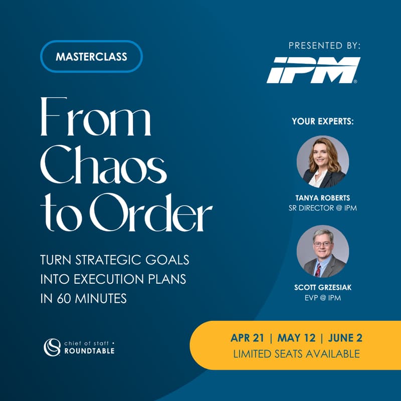 Cover Image for [Masterclass] From Chaos to Order: Turn Strategic Goals into Execution Plans in 60 Minutes (feat. IPM)