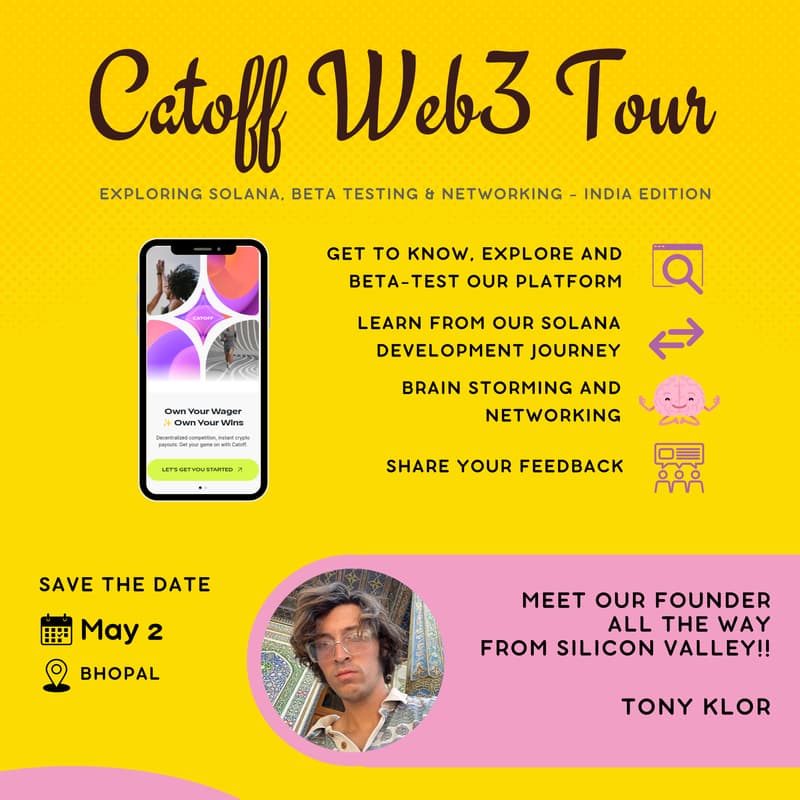 Cover Image for Catoff Web3 Tour: Exploring Solana, Crypto Gaming & Networking -  Bhopal Edition