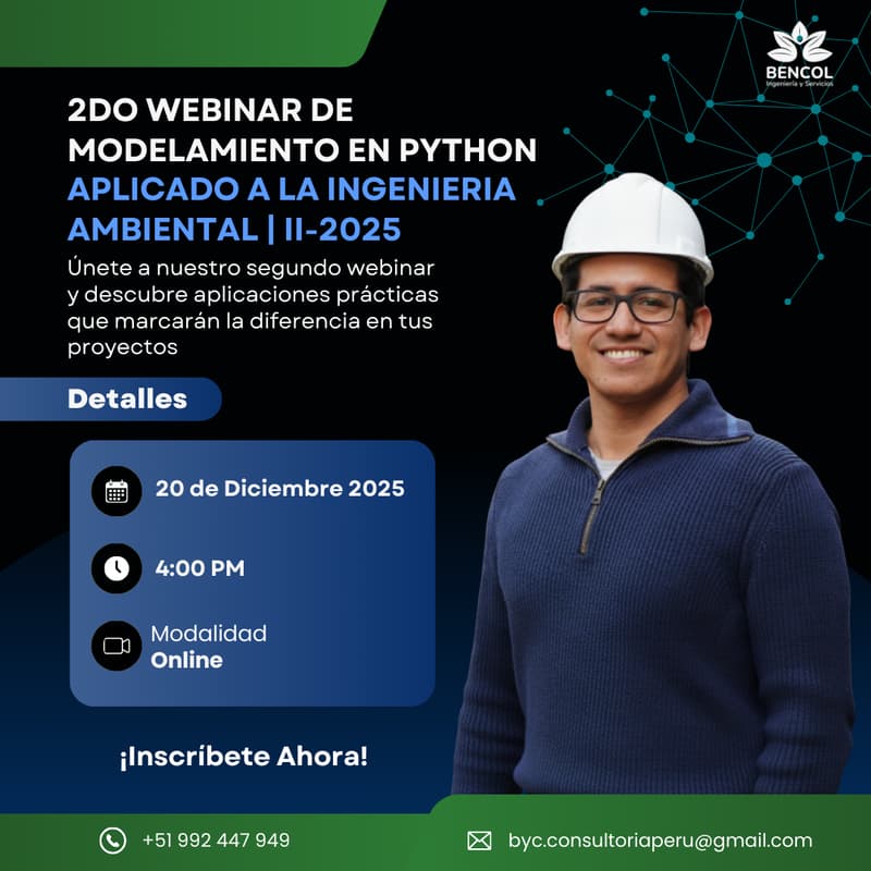 Cover Image for 2do Modelamiento en Python aplicado a la Ingeniería Ambiental (II - 2025)
