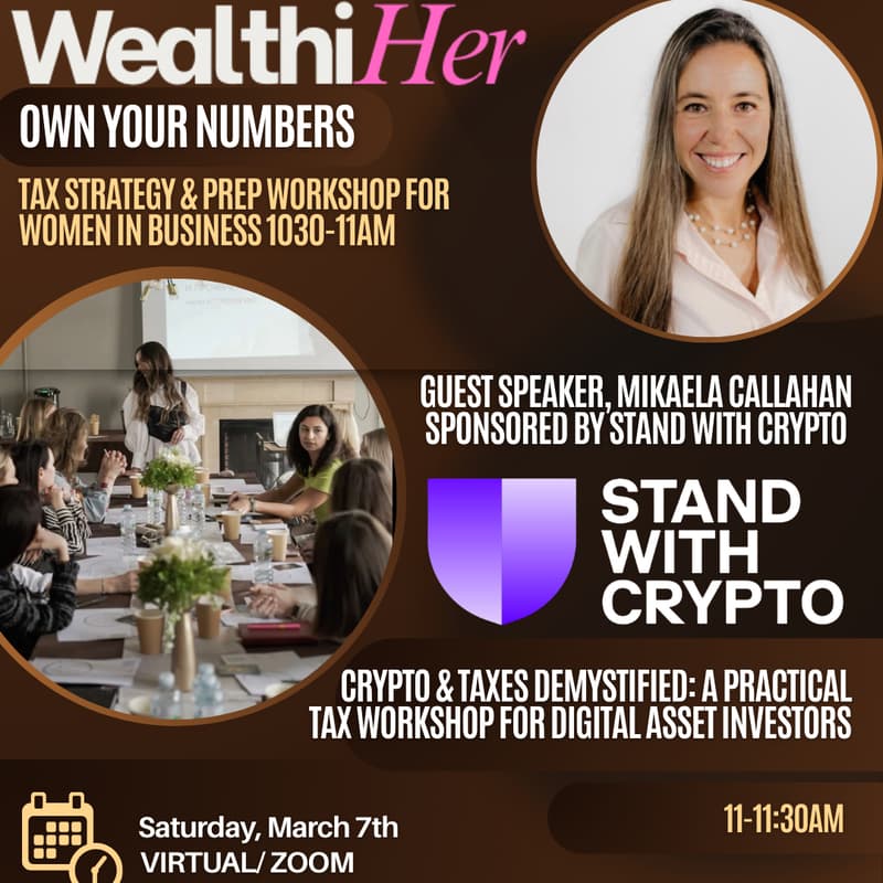 Cover Image for Own Your Numbers: Tax Strategy & Crypto Prep Virtual Workshop