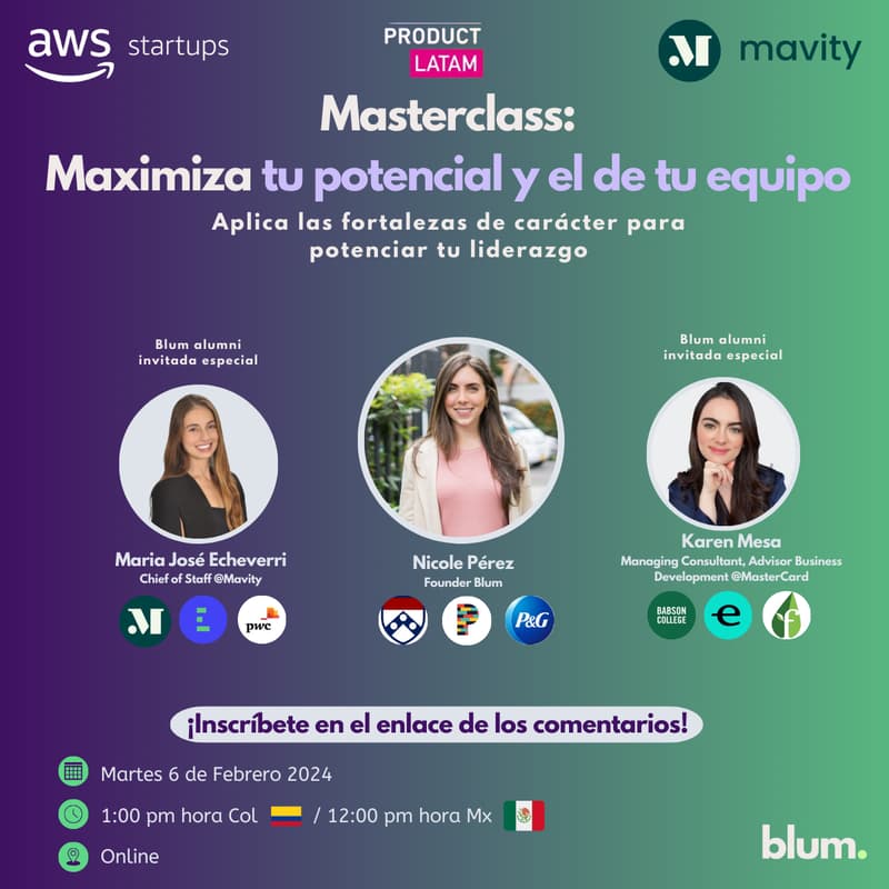 Cover Image for Masterclass: Maximiza tu potencial y el de tu equipo 🚀