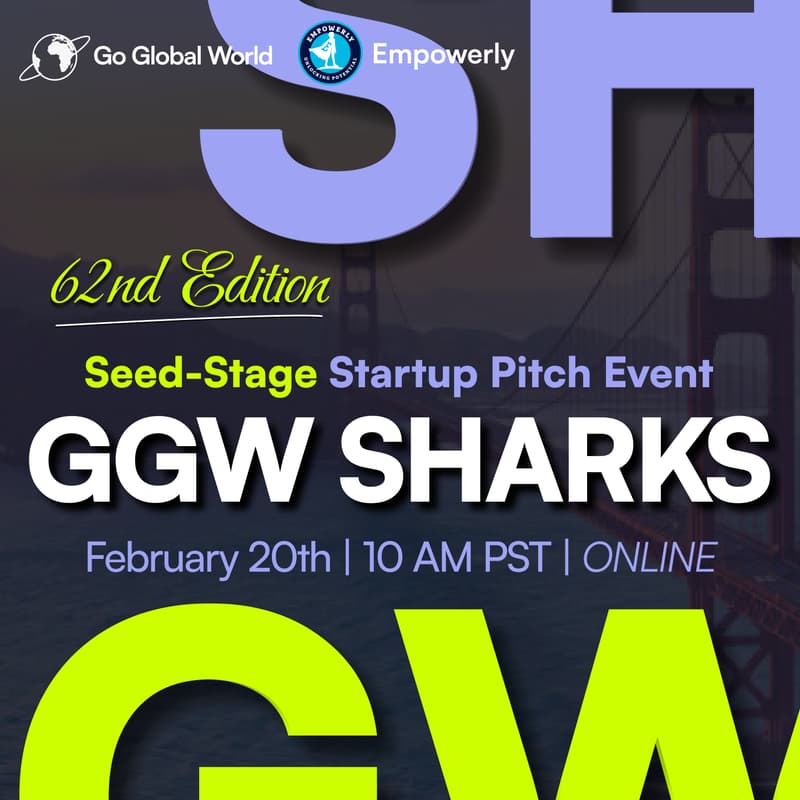 Cover Image for GGW Sharks #62. Startup Pitch & Networking. Founders & Investors.