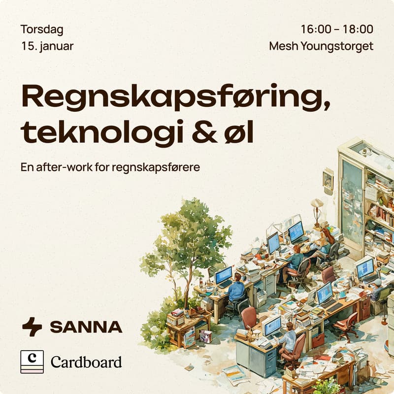 Cover Image for Regnskapsføring, teknologi & øl – en 'after-work' for regnskapsførere