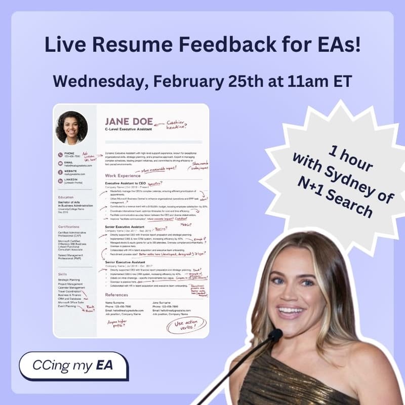 Cover Image for Let’s Fix Your EA Resume (Live)