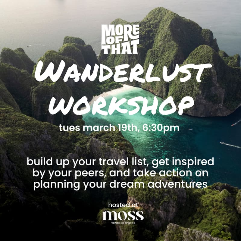 Cover Image for Wanderlust Workshop - curate your travel bucket list 