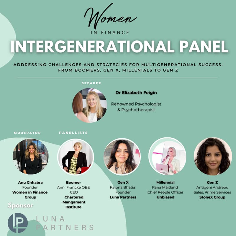 Cover Image for Women in Finance Group -Intergenerational Panel discussion