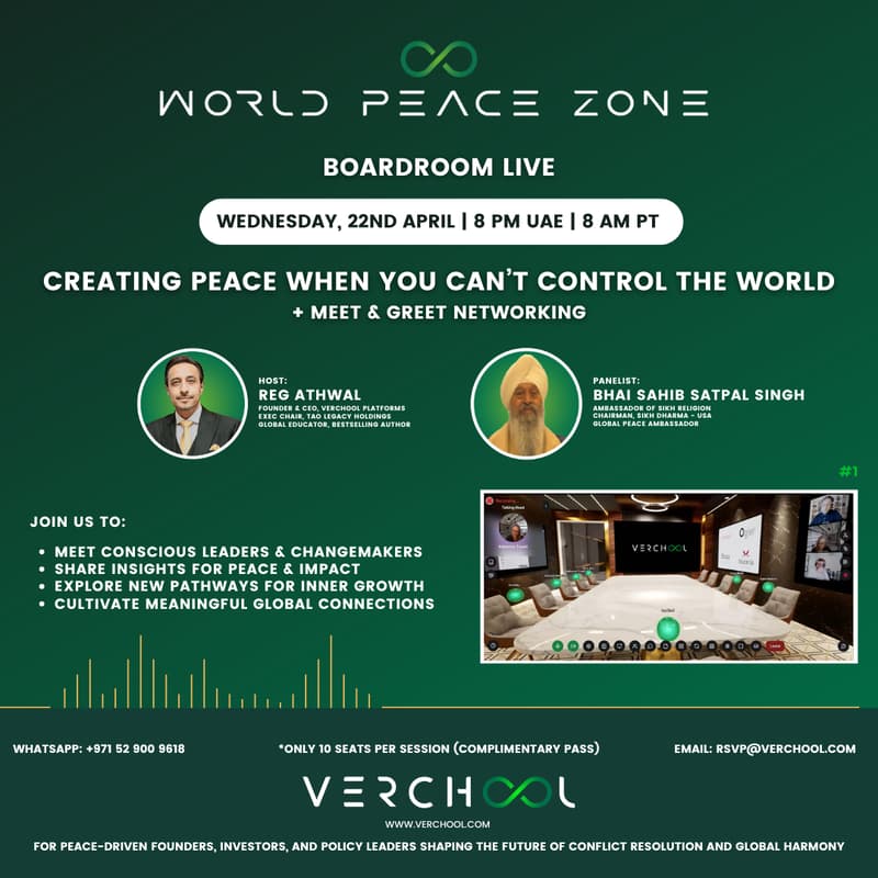 Cover Image for World Peace Zone - Boardroom Live #1 | Creating Peace When You Can’t Control the World