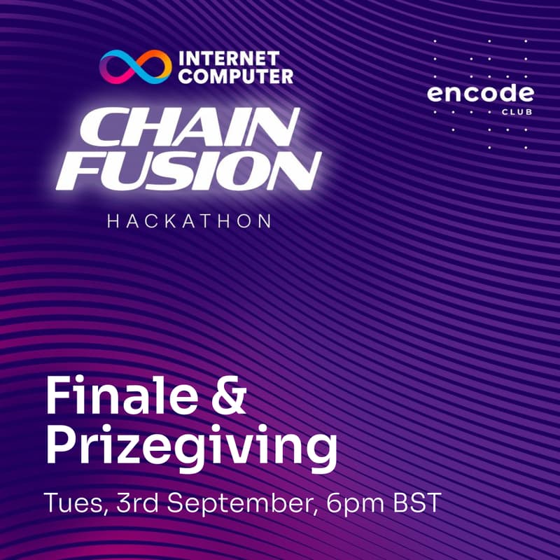 Cover Image for ICP Chain Fusion Hackathon: Finale & Prizegiving