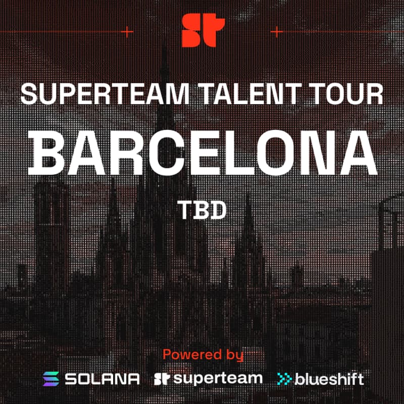 Cover Image for Superteam Talent Tour Stop Barcelona (tbd)